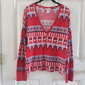 VICTORIA'S SECRET Pullover Multicolor V Neck Sweater SZ XL